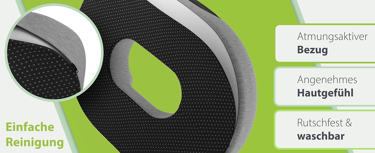 Ортопедичний сидіння-кільце Feela® з 3 рівнями жорсткості – подушка для геморою з отвором – після операції та пологів – сидіння для полегшення болю в куприку, подушка для геморою, сидіння-донат – знімає біль (Medium) (Темно-сірий, Medium / 60-80 кг)