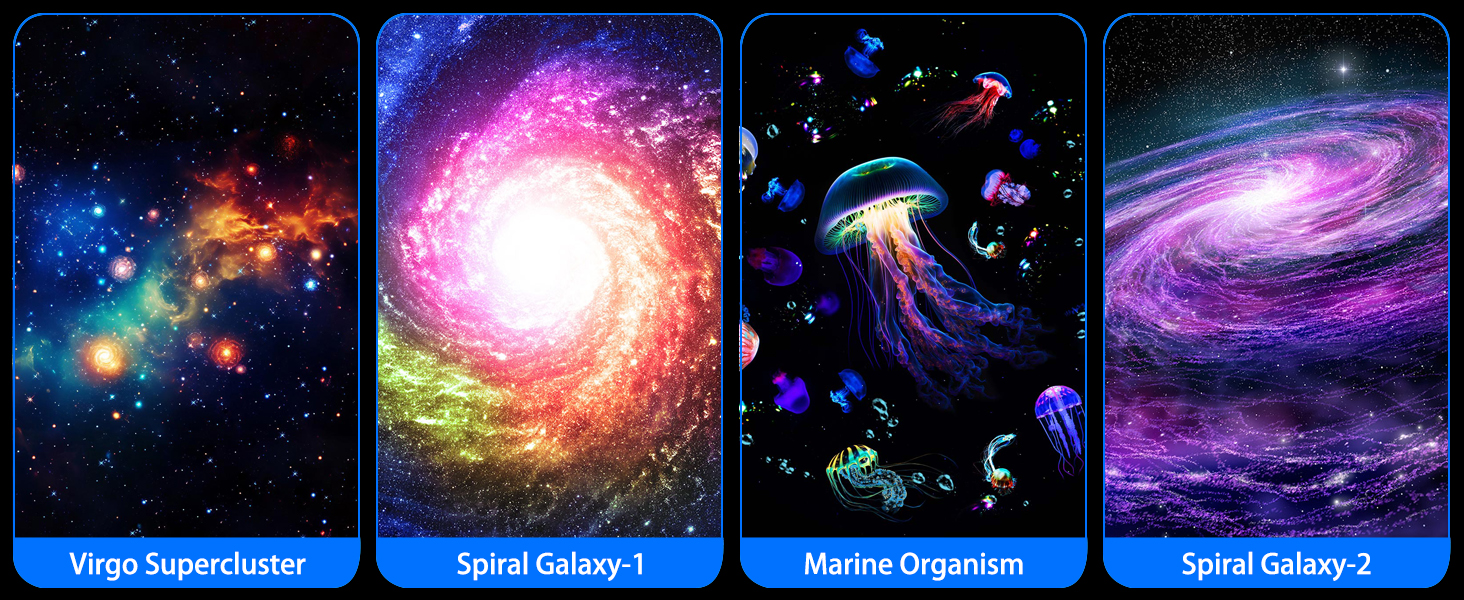 Проєктор зоряного неба VanSmaGo 8 покоління Sternenhimmel Galaxy: Планетарій, нічник HD, обертання 360°, таймер