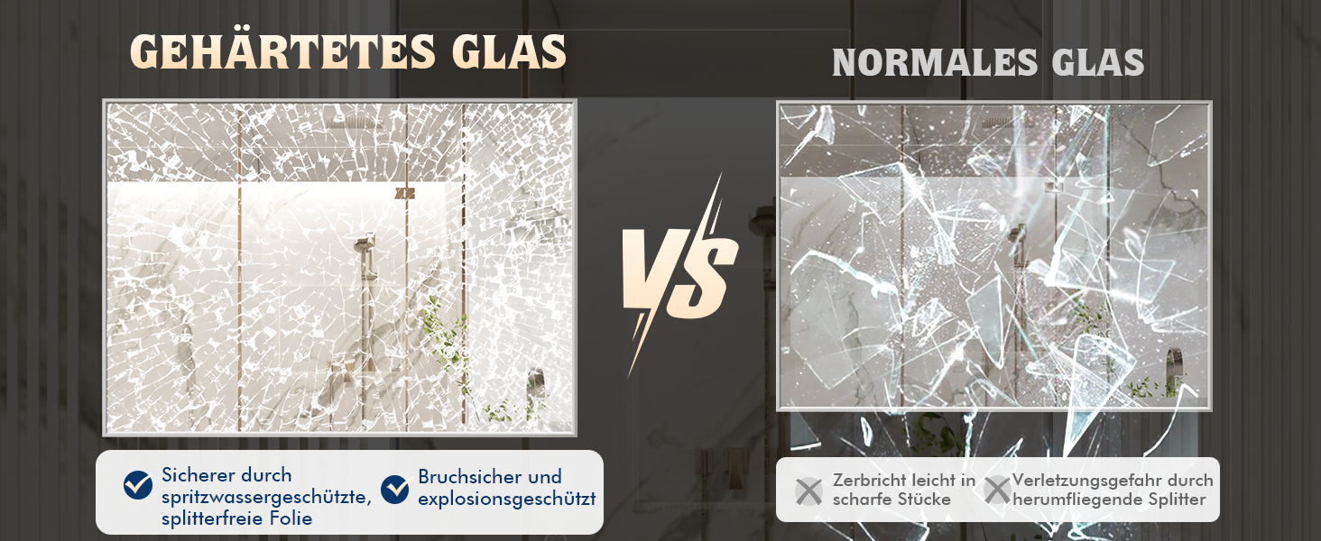 LED дзеркало для ванної кімнати 60x80 см з підсвічуванням, сенсорне, регулювання яскравості, 3 кольори світла, проти запотівання, водонепроникне IP44, горизонтальне/вертикальне