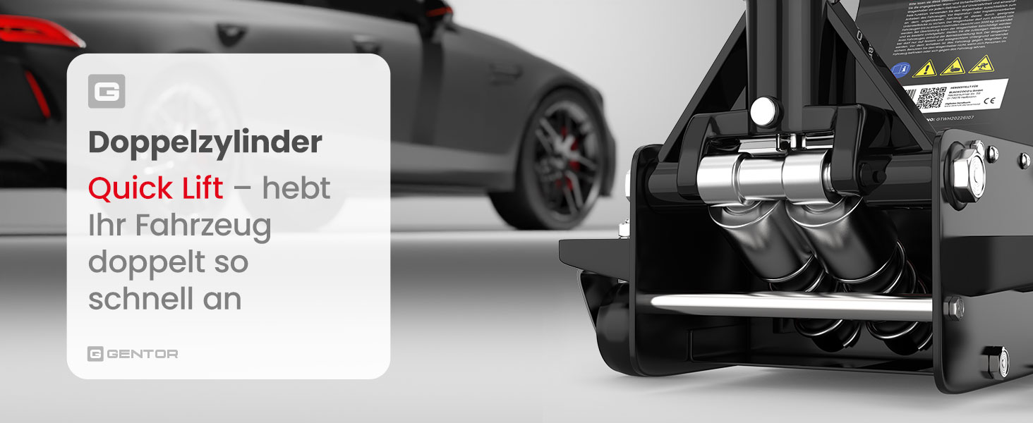 Гідравлічний домкрат 3T низькопрофільний 75-505мм з гумовими накладками для легкових авто та SUV – професійний, поворотний на 360° (Чорний)