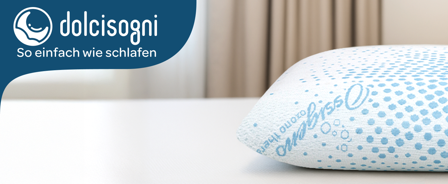 Подушка для дитячого ліжечка Kinder Dolci Sogni з Memory Foam, 50x30x5.5 см, знімний чохол з алое, для малюків та дітей