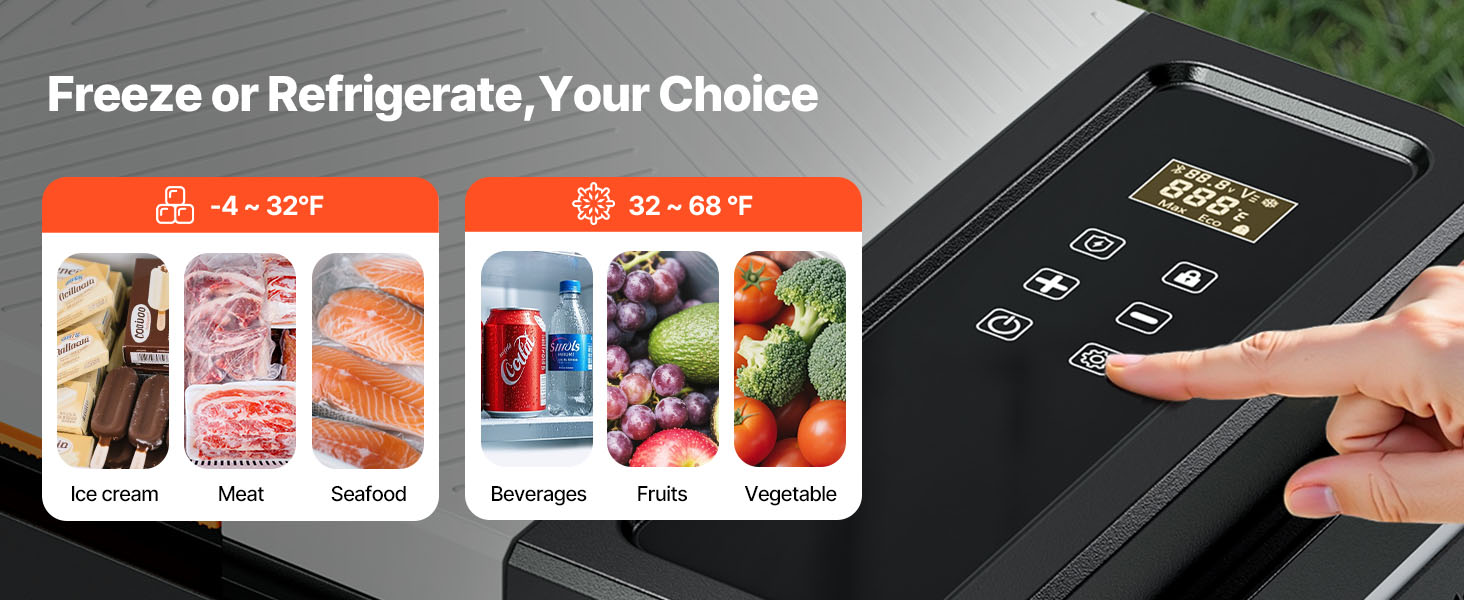 Автомобільний холодильник VEVOR 20л з Wi-Fi, 12/24В DC та 100-240В AC: портативний компресорний автохолодильник для кемпінгу, подорожей, риболовлі