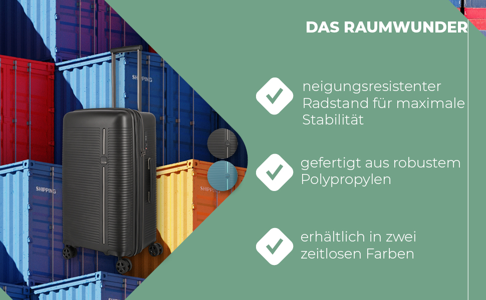 Чемоданний набір Travelite Roomer 2 шт. L/M: міцні валізи з TSA замком, розширювана валіза M (66 см), чорний