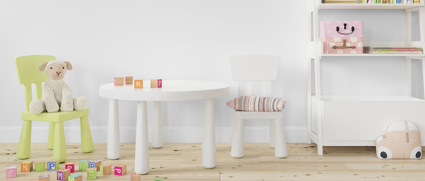 Дитячий стіл LIFEZEAL з 2 стільцями: набір меблів для дітей з пластику сірого кольору