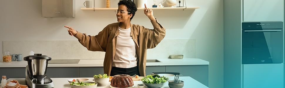 Кухонний комбайн Cecotec Mambo Touch Daily: 37 функцій, керування через WLAN App, чаша з нержавіючої сталі 3.3 л, вбудовані ваги, 10 рівнів нагріву