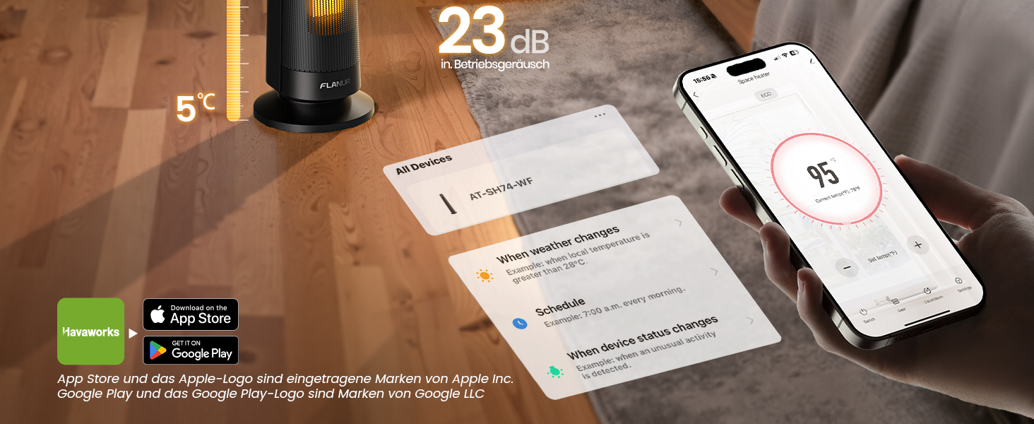 Електричний обігрівач PTC 2000W з керамічним нагрівачем, тихий, з термостатом та пультом дистанційного керування, ECO режим, 70° осциляція, 12h таймер, захист від перегріву та перекидання, чорний, 1 шт.