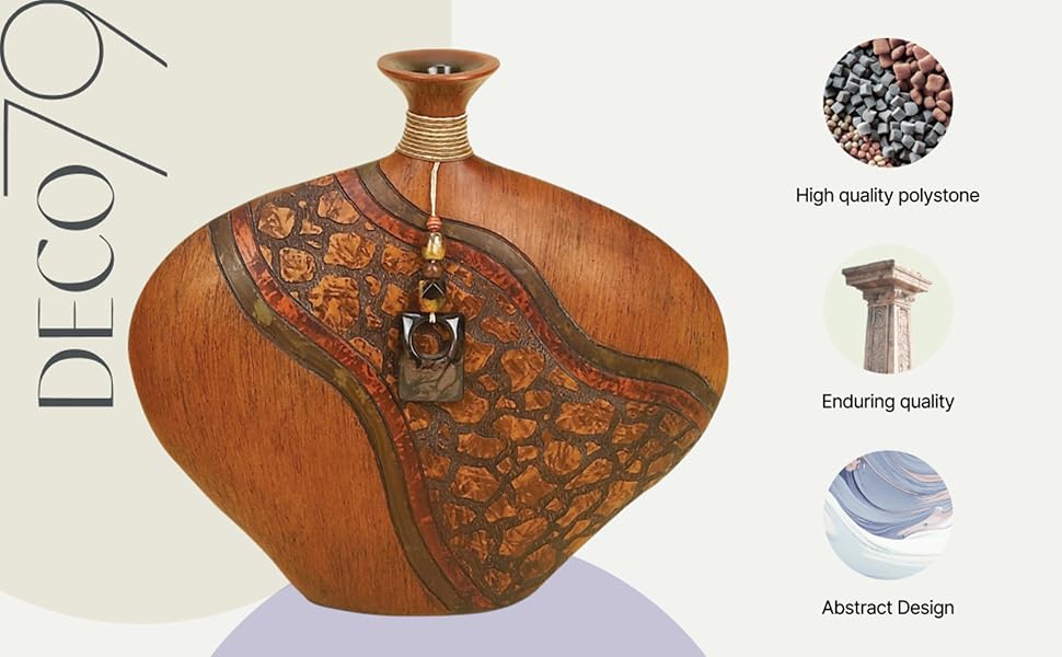 Ваза декоративна Deco 79 Deko-Vase, 40.6 x 35.6 см