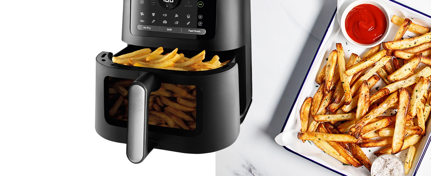 Фритюрниця повітряна Braun MultiFry 3 HF 3030, 4.3 л, 1500 Вт, цифрове керування, 8 програм, чорна