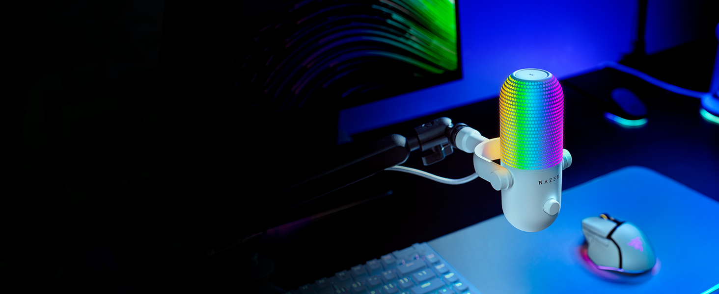 Мікрофон Razer Seiren V3 Mini USB - компактний, з LED-індикатором та функцією Tap-to-Mute
