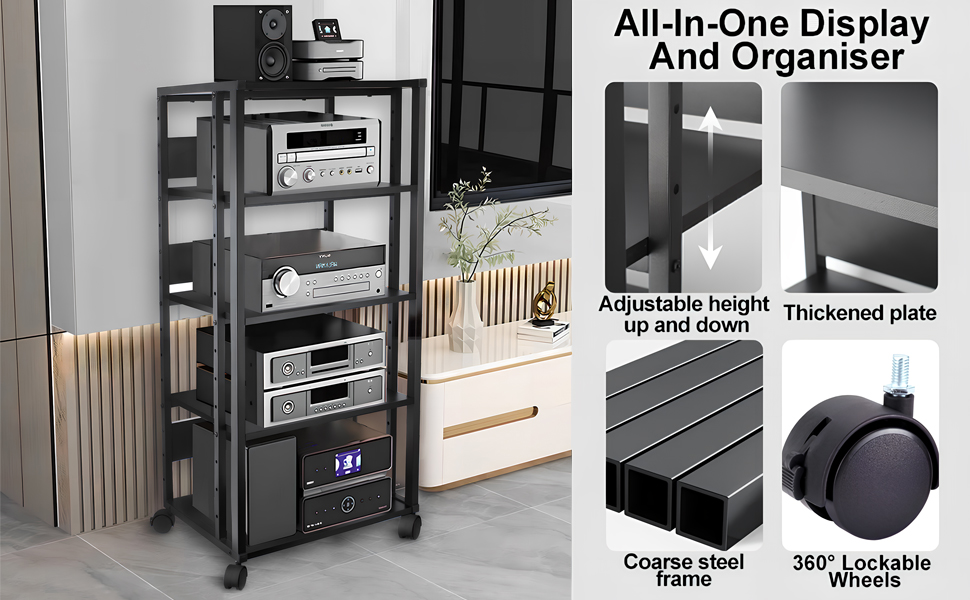 Стильна полиця-організатор для медіа та ігор Houcheyai