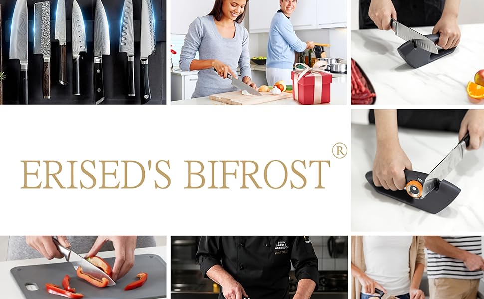 Професійний ручний точило для ножів з 5 кутами, дизайн з Великобританії, 3-ступенева заточка роликів, для кухонних ножів, ножів для хліба, кишенькових ножів, мисливських ножів, ножиць (сірий, 26 см)