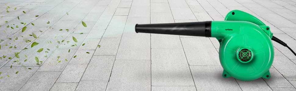 Електричний міні-листозбір Fishtec з функцією пилососа та мішком для збору листя - 500 Вт, 180 см, зелений