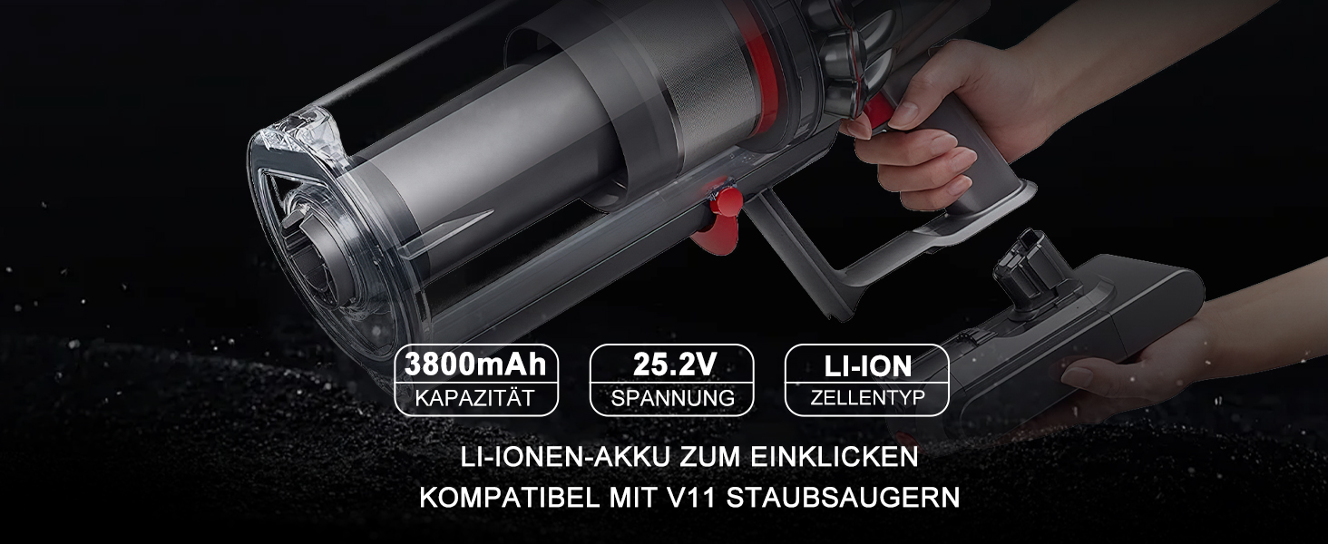 Заміна батареї XNJTG V11 25,2 В 3800 мАг для Dyson V11 Absolute/Extra/Animal (не для гвинтового акумулятора)