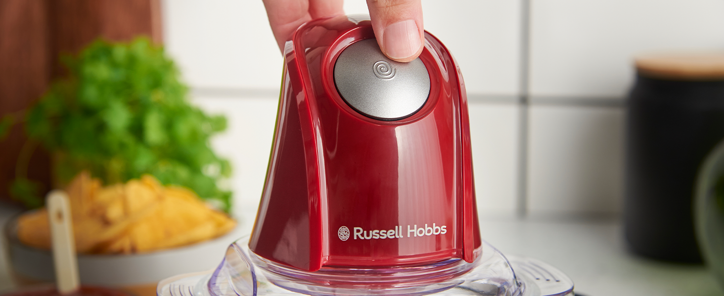 Кухонний комбайн Russell Hobbs 27131-56 Matte Charcoal 350W: подрібнювач для овочів, фруктів, м'яса, цибулі, 1л, нержавіюча сталь, 2 швидкості, миття в посудомийній машині