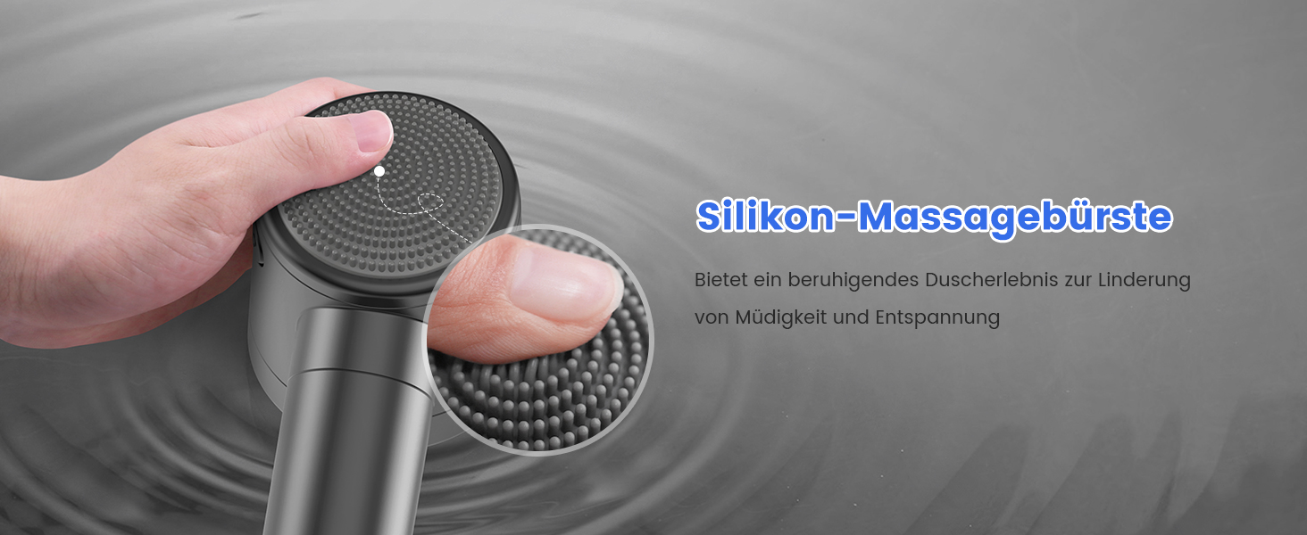 Фільтр для душу MEKO з високим тиском, ручна лійка з 15-шаровим фільтром, шланг 1,5 м, 3 режими, економія води, видаляє хлор, важку воду, важкі метали, темно-сірий