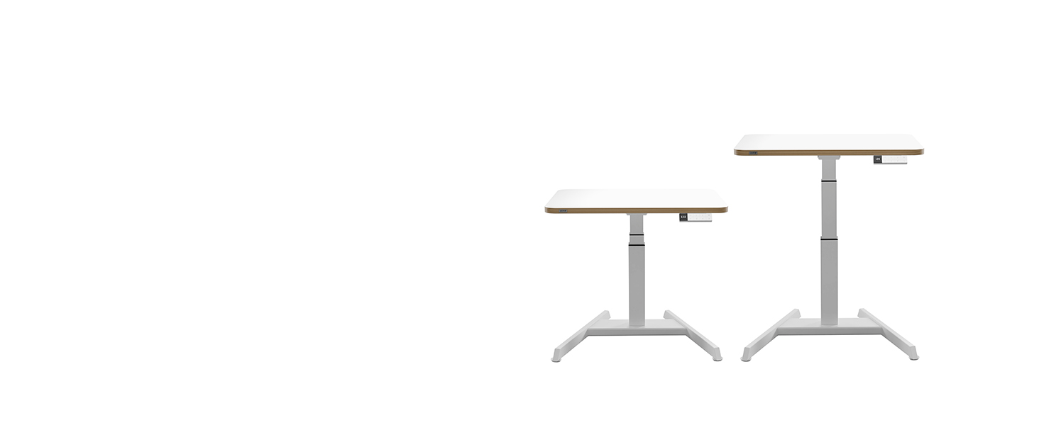 Регульований стіл Leitz Ergo Compact 80x60 см, білий - електричний, для офісу та дому, до 80 кг, з нагадуванням про зміну положення