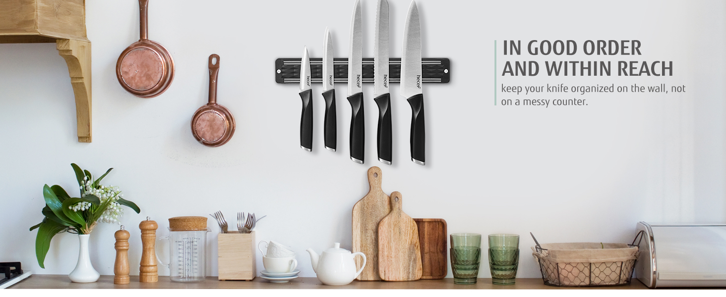 Набір кухонних ножів з бруском Messerblock, нержавіюча сталь, кухонна ножиці, 6 предметів, чорний