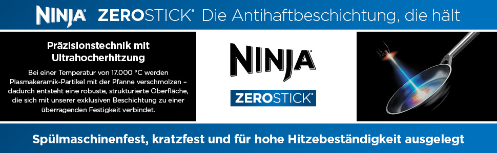 Сковорода Ninja Foodi ZEROSTICK 28 см, міцна, антипригарна, тверда анодована, індукційна, придатна для миття в посудомийній машині