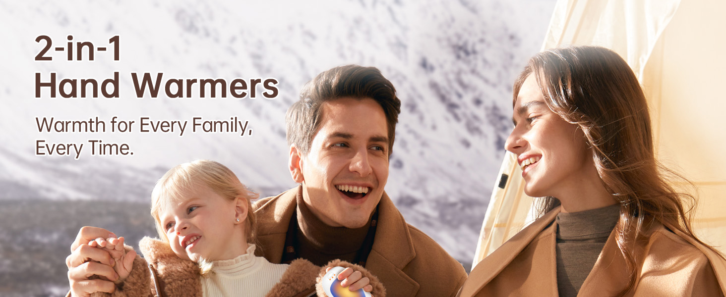 Jonwall Електричні грілки для рук, 2 шт., USB, багаторазові, портативні, 3 режими нагріву, для кемпінгу, полювання, гольфу, подарунок для жінок та чоловіків (блакитний)