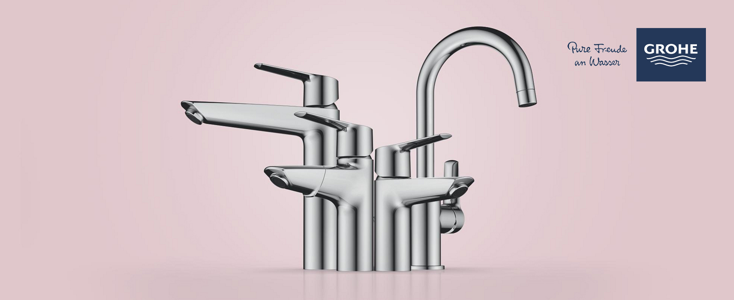 Змішувач для ванної кімнати GROHE Start, водозберігаючий, хром, з Pop-Up, 19см, 24204002