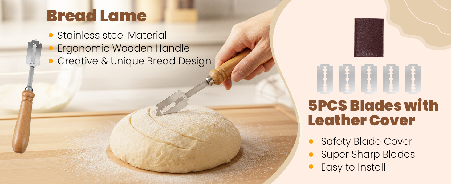 Набір для випічки хліба: корзинка з бавовняного шнура, набір для закваски, аксесуари для випічки, дріжджовий міксер, скребок для тіста, для початківців