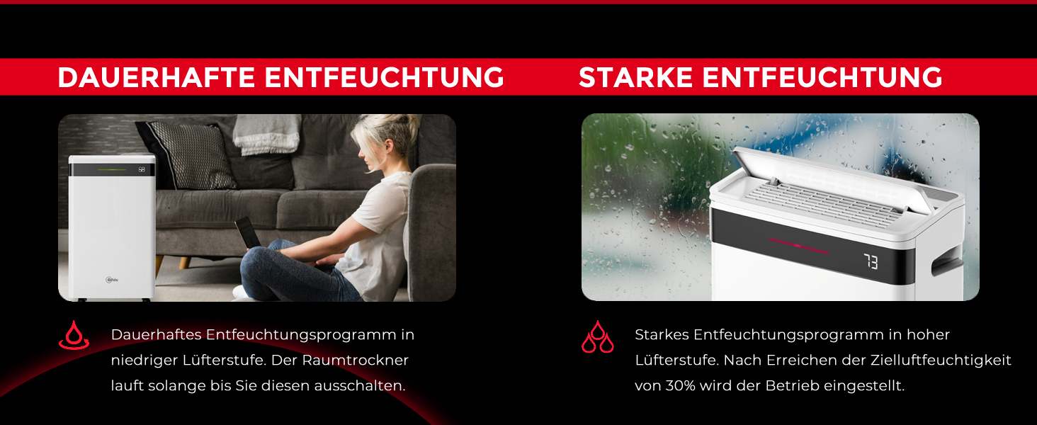 Електричний осушувач повітря AEF2000 - 20 л/день, до 30 м², тихий, з автовимкненням, гігростатом та сенсорним дисплеєм. Ідеально для спальні та ванної кімнати. З керуванням через додаток.