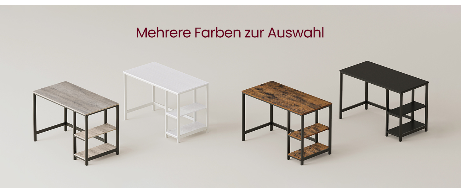 Стол письмовий VASAGLE 100x50x76 см, комп'ютерний, офісний, вінтажний стиль, для робочого кабінету, спальні, вітальні, коричнево-чорний