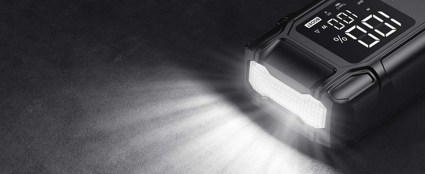 Powerbank Flylinktech 8000A для авто: стрибок старту, 26800mAh, PD65W, 8000A, для бензинових та дизельних двигунів (до 12.0L)