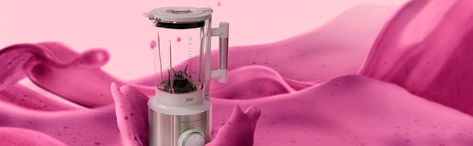 Стаціонарний блендер Cecotec Grand Katana 2700MAX Total Destroy Screen - 2700W, цифровий дисплей, 1.8л скляний глечик (білий)