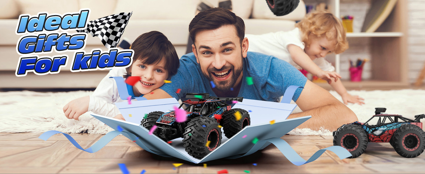 RC Truck Tecnock 1:20 Позашляховик на радіокеруванні з LED, 2 акумулятори, 10 км/год, 2.4 GHz, для хлопчиків та початківців