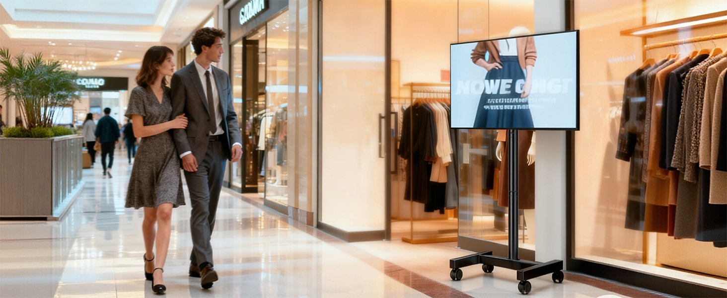 Підставка для телевізора Hemudu на колесах 23-60 дюймів, VESA 400x400, до 35 кг, регульована висота