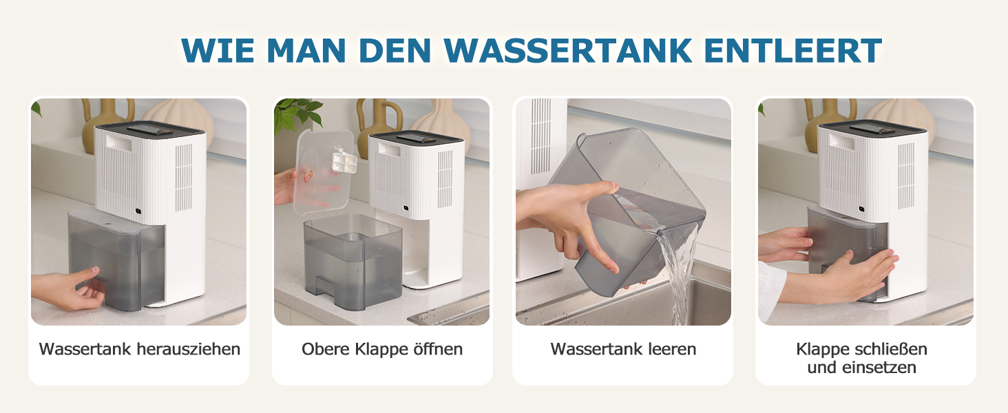 Електричний осушувач повітря 2800 мл з функцією відтавання та таймером, тихий осушувач для дому, підходить для підвалу, ванної кімнати, з 7-кольоровим LED-підсвічуванням та нічним режимом