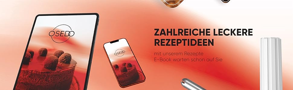 Дозатор крему OSEDO 500 мл - в т.ч. 3 носика з нержавіючої сталі 2 тримачі для капсул щітка для чищення рецепти Електронна книга - високоякісний алюмінієвий кремовий сифон для вершків, еспуми, холодних і теплих соусів (чорний)