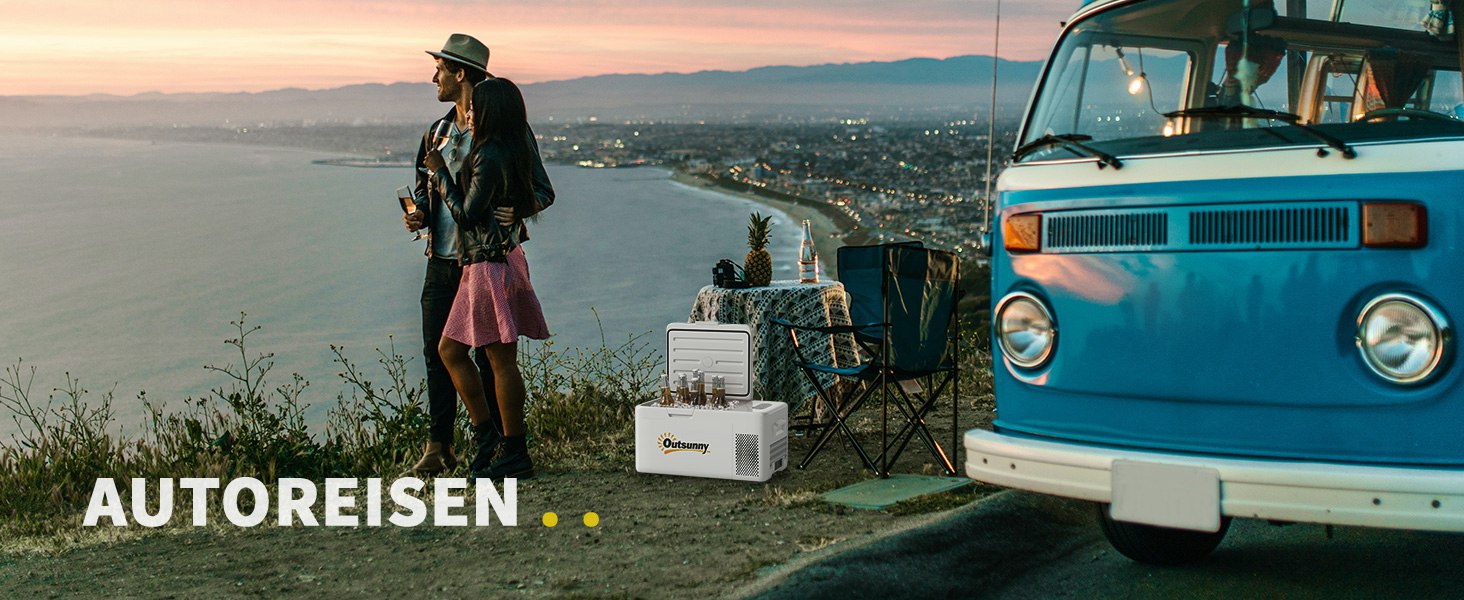 Термобокс Outsunny 22L: Електричний міні-холодильник для авто, кемпінгу, з LED, 12/220V, кремовий