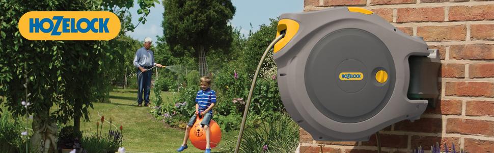 HOZELOCK Auto Reel 40m: Автоматичний шланг на котушці. Легка установка, шланг 40м, з розпилювачем та аксесуарами. 5 років гарантії. [2595R0000]