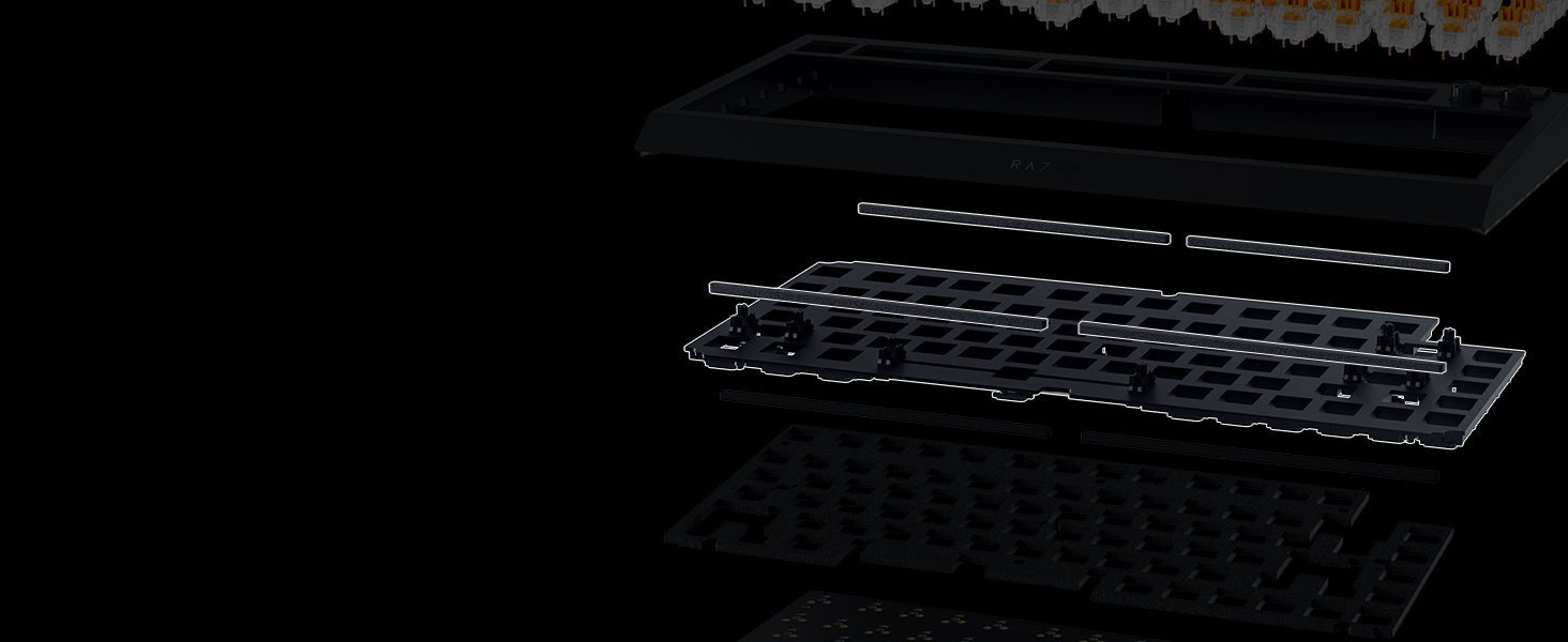 Razer BlackWidow V4 75% Phantom White: Механічна ігрова клавіатура з RGB підсвічуванням та Hot-swap