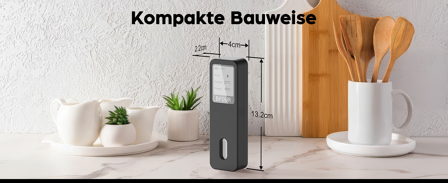 Бездротовий термометр для м'яса BFOUR 2025 з Bluetooth, подвійний сигнал, моніторинг через додаток, водонепроникний IP67, для гриля, печі, коптильні, ротатерії