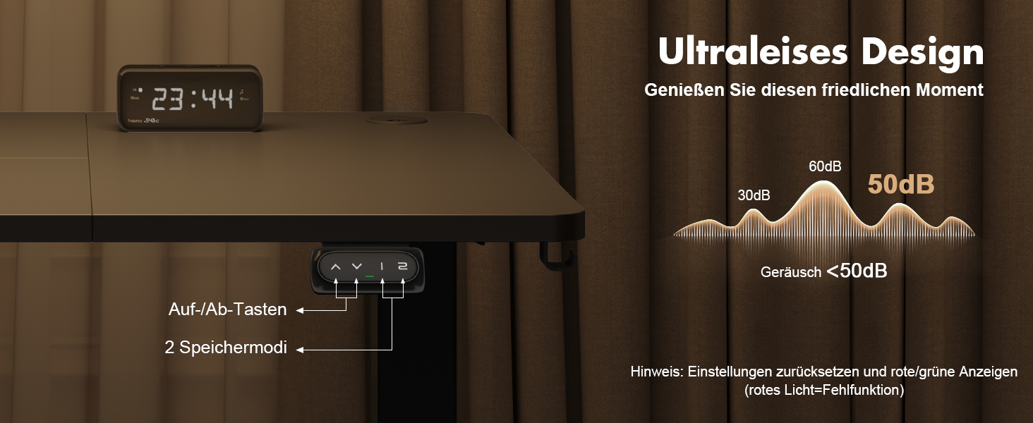 Регульований стіл Devoko, електричний, 120x60 см, чорний: стіл для стоячи та сидячи, з пам'яттю