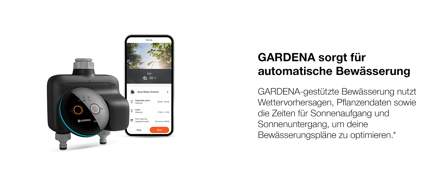 Gardena smart Water Control 19033-20: Автоматичний полив для саду, інтеграція з розумним домом, захист від заморозків
