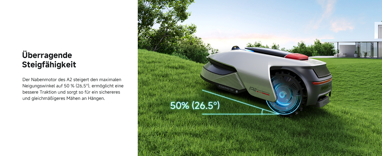 Робот-газонокосар Dreame A1 Pro без дроту, LiDAR 360°, 2000 м², керування через додаток, OmniSense, розумне уникнення перешкод (56.5 x 27 x 43.9 см)