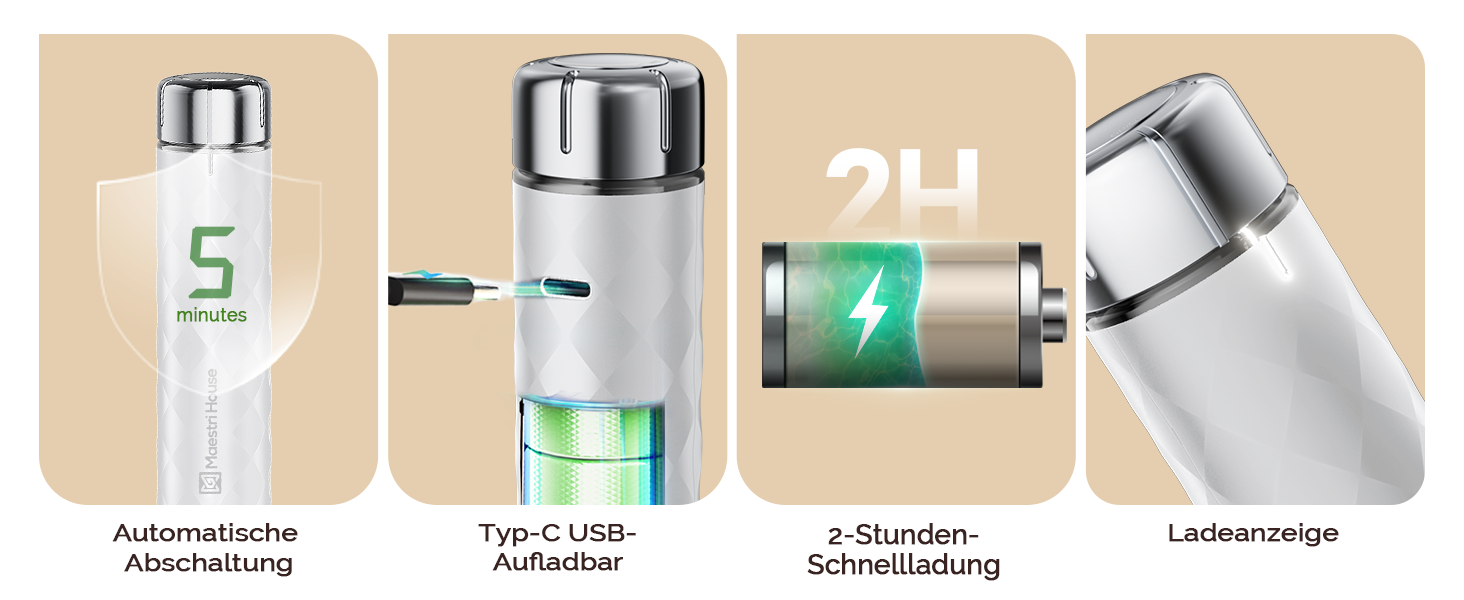 Електричний пінний міксер Maestri House LunaFro 2.0: бездротовий, з регулюванням швидкості та підставкою з нержавіючої сталі