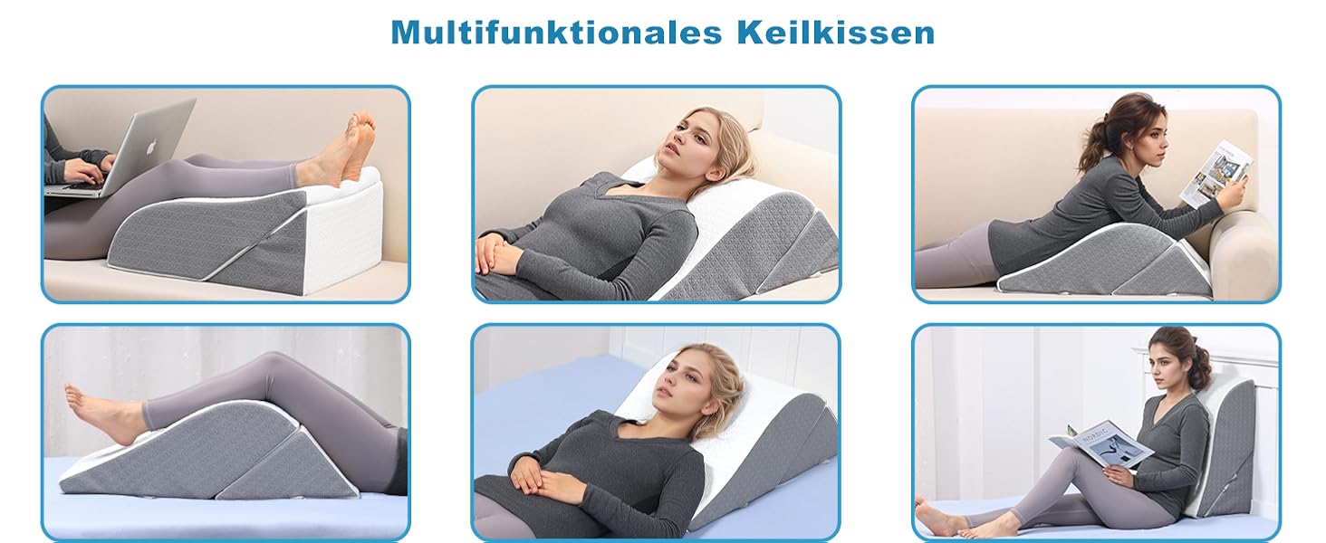 Подушка для ніг та колін 2-в-1 HAVARGO — ортопедичний підйомник для ніг із пінополіуретану для зняття набряків та покращення кровообігу, регульована висота