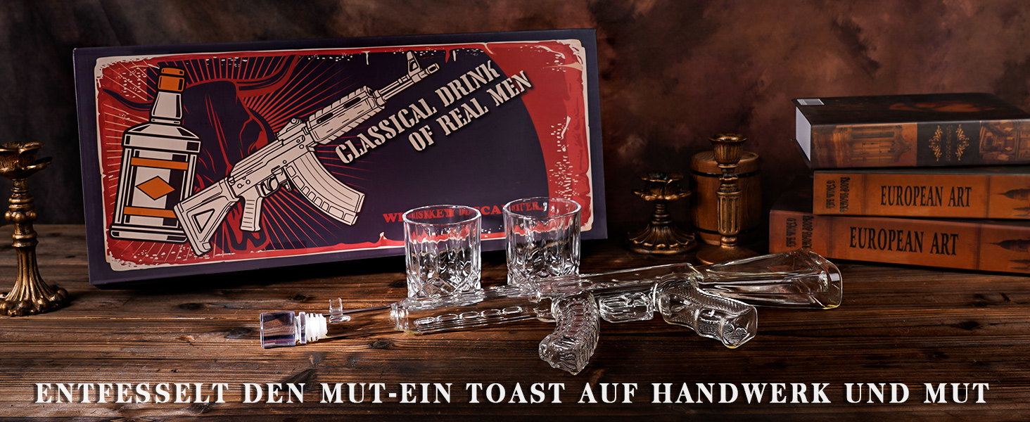 Набір віскі Oaksea: декантик та 2 келихи – ідеальний подарунок для чоловіка, тата, на Різдво, для любителів віскі, аксесуари для бару