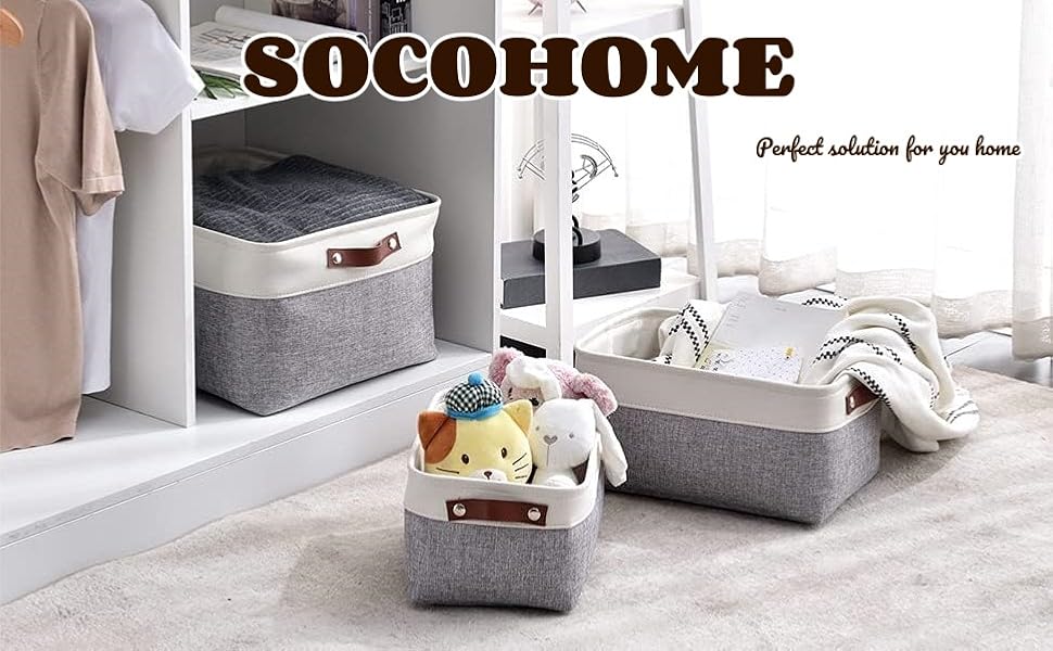 Тканинні ящики для зберігання SOCOHOME, 3 шт.