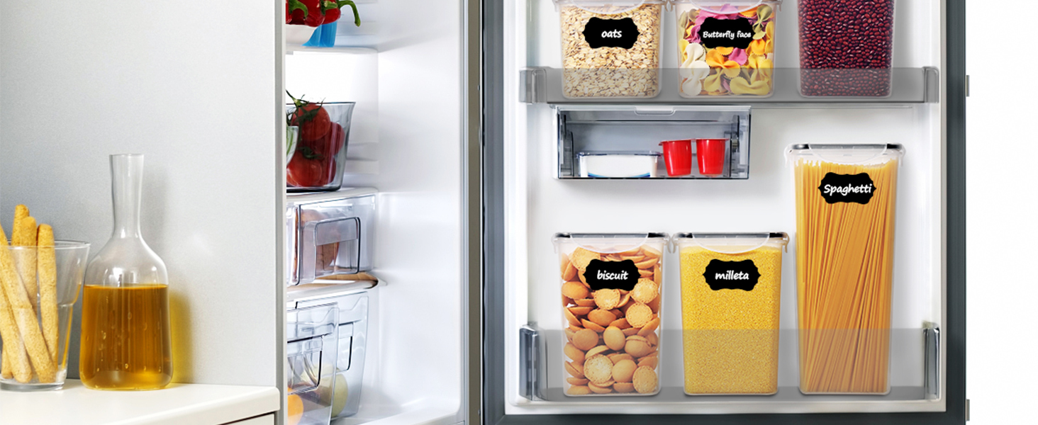 Набір контейнерів для зберігання продуктів YASHE 24 шт. з кришкою, герметичні, BPA-free, для сухої їжі, мюслі, борошна та цукру