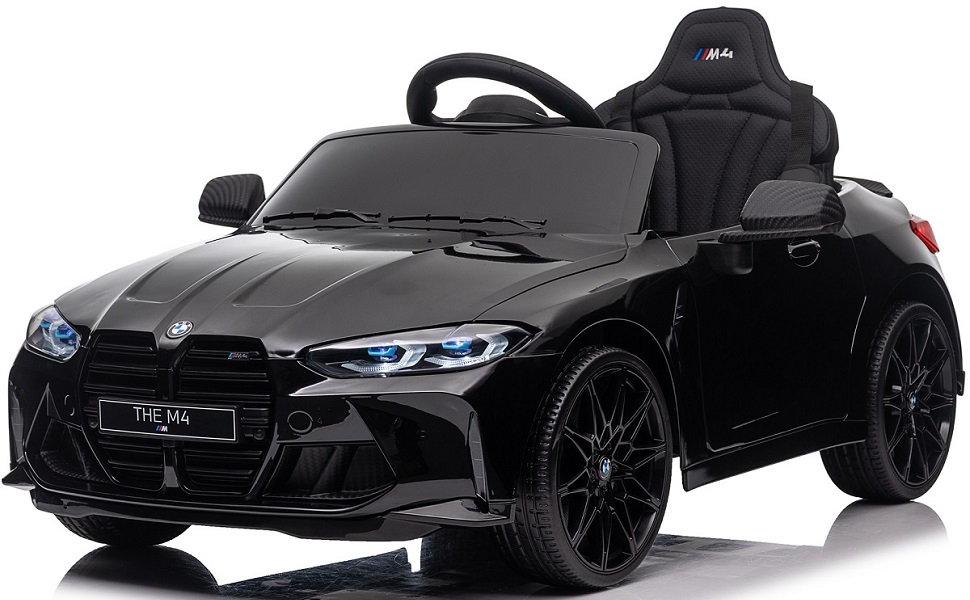 Дитячий електромобіль BMW M4 MPower 90W, EVA колеса, шкіряне сидіння, 12V 10Ah, Bluetooth, пульт, червоний