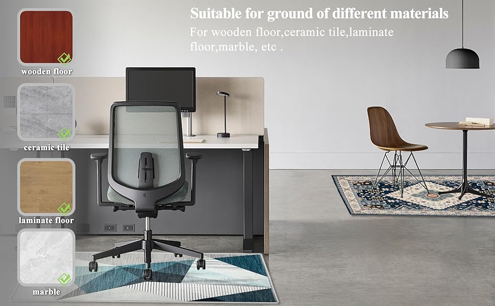 Килимок для захисту підлоги під стілець: 90x120 см, антиковзаюча підкладка для офісного/ігрового крісла, килимок для захисту від подряпин