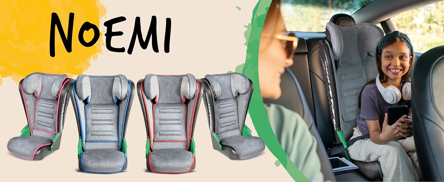 Автобустер WALSER Premium Andy ISOFIX 125-150 см, чорний - Дитячий автокрісло підвищувач ECE R129 (2024)