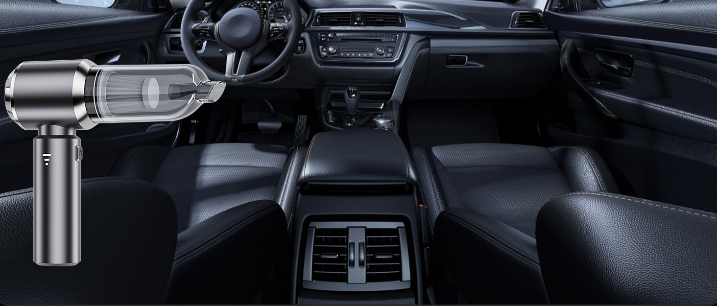 Акумуляторний ручний пилосос 4 в 1 для авто та дому, безщітковий двигун 22000Па, потужність 6000 мАг, портативний електричний пилосос-подув з набором щіток (Сріблясто-фіолетовий)