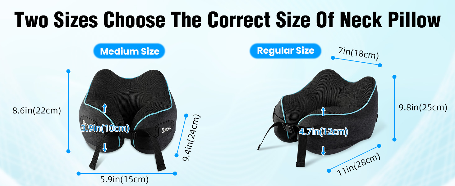 Подушка для шиї у літак з Memory Foam, регульовані ремені, дихаючий чохол, підтримка шиї для подорожей (літак, авто, поїзд). У комплекті: чохол для зберігання з гачком